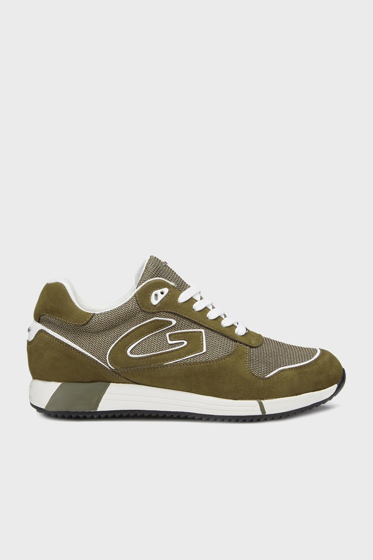 Alberto Guardiani Deri Süet Sneaker Erkek Ayakkabı AGM003525 HAKİ