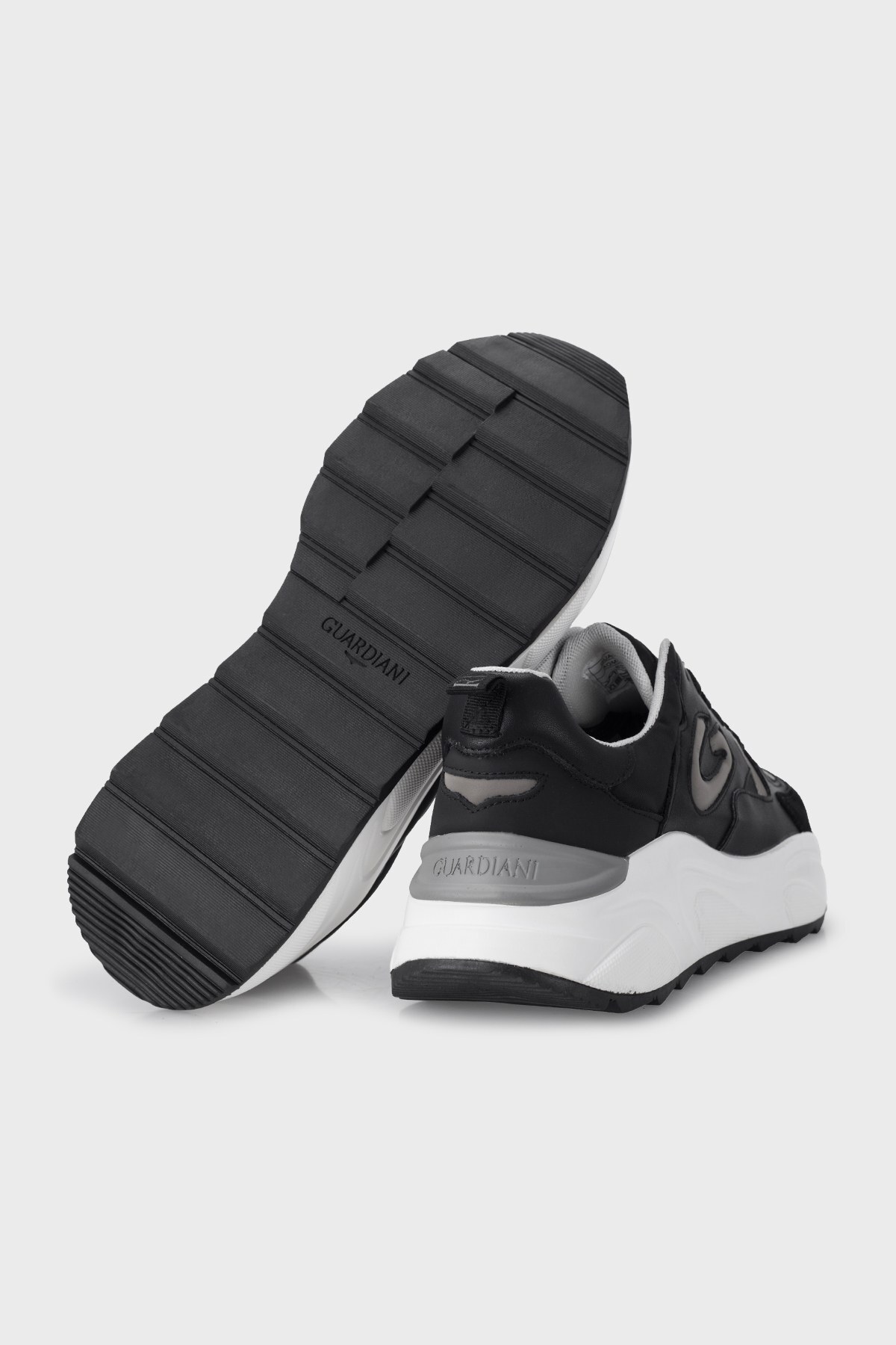 Alberto Guardiani Deri Süet Sneaker Erkek Ayakkabı AGM007405 SİYAH
