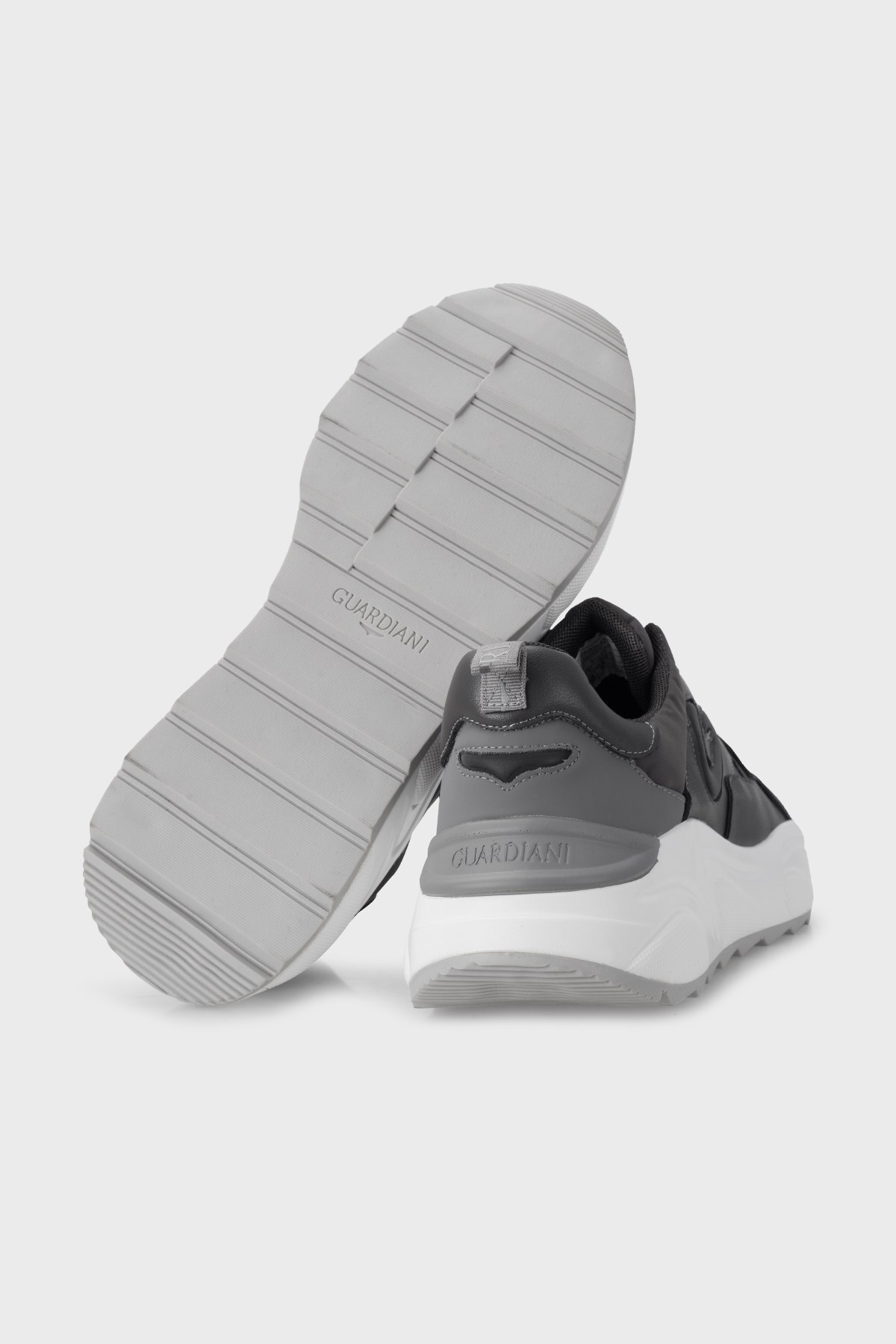 Alberto Guardiani Deri Süet Sneaker Erkek Ayakkabı AGM007406 KOYU GRİ