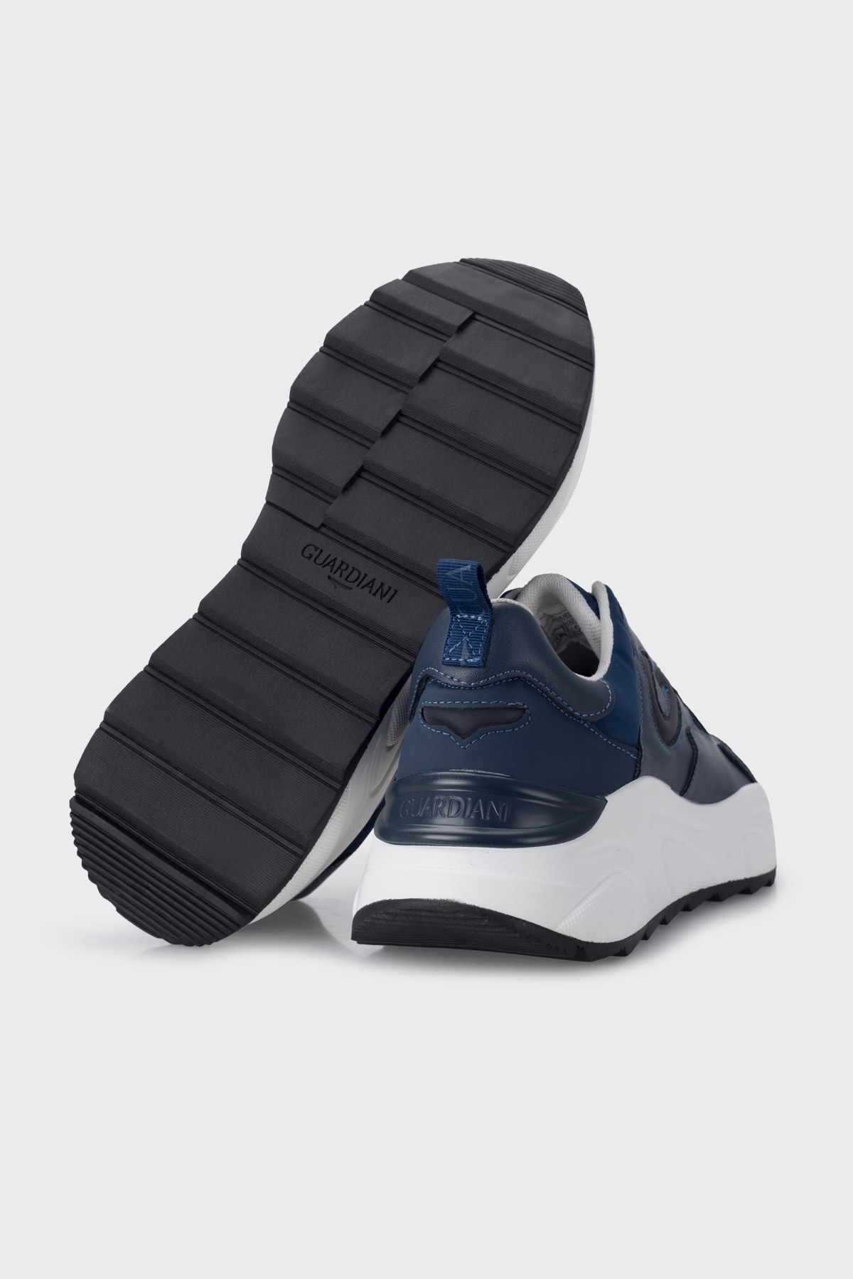 Alberto Guardiani Deri Süet Sneaker Erkek Ayakkabı AGM007407 LACİVERT