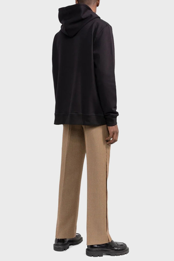 Alexander Mcqueen Baskılı % 100 Pamuk Kapüşonlu Oversize Erkek Sweat 688715QTZ81 0901 SİYAH - 3