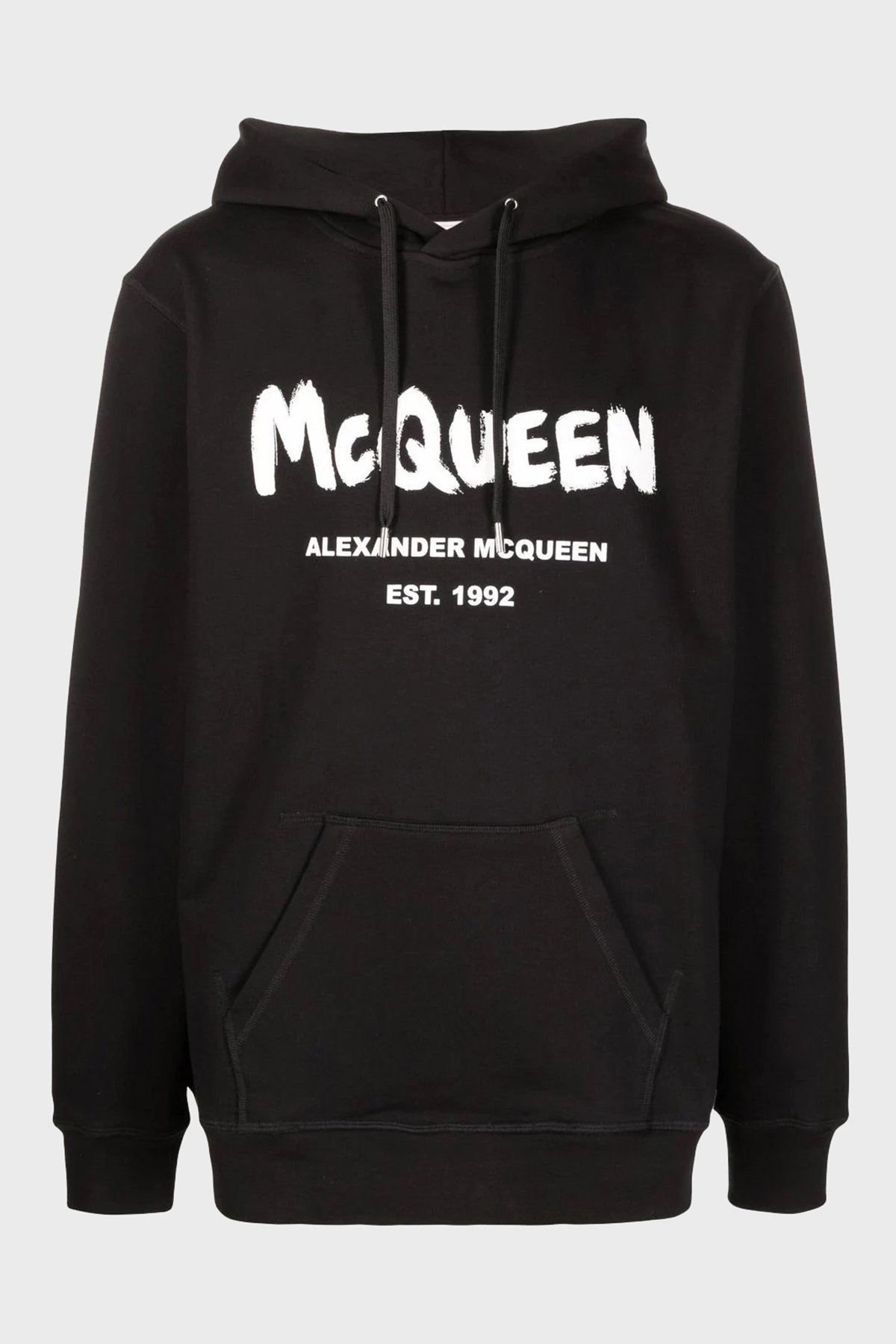 Mcqueen Baskılı % 100 Pamuk Kapüşonlu Oversize Erkek Sweat