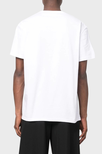 Alexander Mcqueen Baskılı Pamuklu Bisiklet Yaka Regular Fit Erkek T Shirt 622104QTZ57 0900 BEYAZ - 4