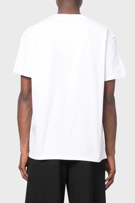 Alexander Mcqueen Baskılı Pamuklu Bisiklet Yaka Regular Fit Erkek T Shirt 622104QTZ57 0900 BEYAZ - 4