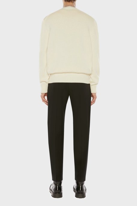 Mcqueen Baskılı Regular Fit Bisiklet Yaka % 100 Pamuk Erkek Kazak 626454Q1WZL 9227 KIRIK BEYAZ - 3