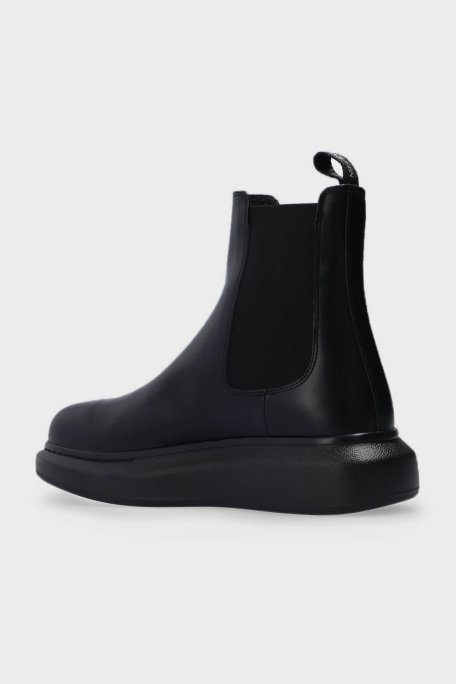 Alexander Mcqueen Hakiki Deri Chelsea Erkek Bot 586198WHX52 1000 SİYAH - 4