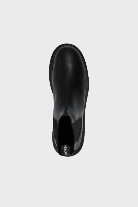 Alexander Mcqueen Hakiki Deri Chelsea Erkek Bot 586198WHX52 1000 SİYAH - 5