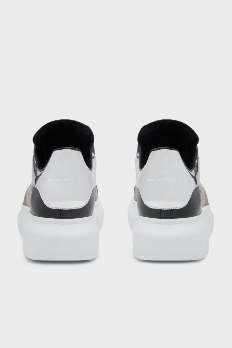 Alexander Mcqueen Hakiki Deri Sneaker Bayan Ayakkabı 718232WIEE4 1081 SİYAH-GÜMÜŞ - 3