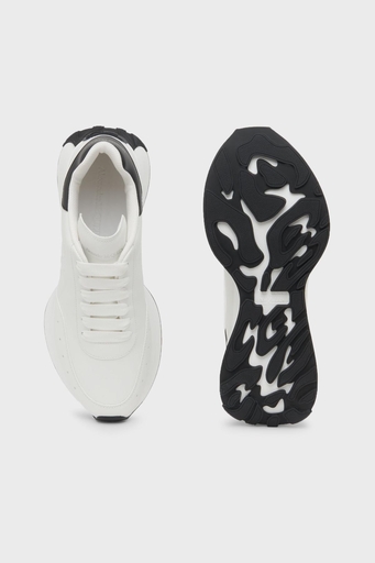 Alexander Mcqueen Hakiki Deri Sneaker Bayan Ayakkabı 782630WIDN5 9061 BEYAZ-SİYAH - 4