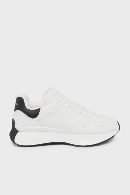 Alexander Mcqueen Hakiki Deri Sneaker Bayan Ayakkabı 782630WIDN5 9061 BEYAZ-SİYAH - 1