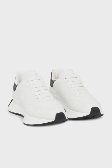 Alexander Mcqueen Hakiki Deri Sneaker Bayan Ayakkabı 782630WIDN5 9061 BEYAZ-SİYAH - 2