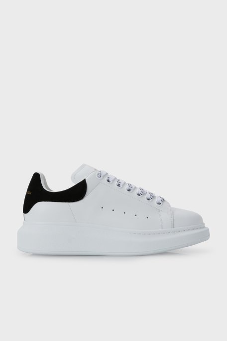 Alexander Mcqueen Logolu Hakiki Deri Sneaker Bayan Ayakkabı 553770WHGP7 9061 BEYAZ-SİYAH - 1