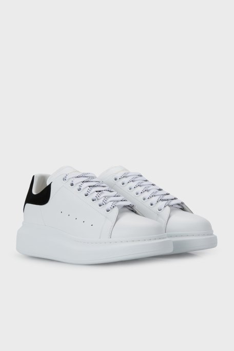 Alexander Mcqueen Logolu Hakiki Deri Sneaker Bayan Ayakkabı 553770WHGP7 9061 BEYAZ-SİYAH - 3