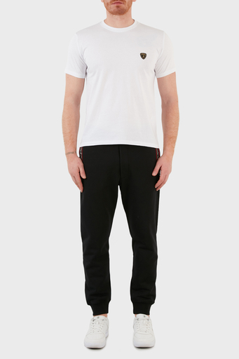 Alexander Mcqueen Pamuklu Cepli Jogger Erkek Pantolon 642664QRX75 0901 SİYAH - 1