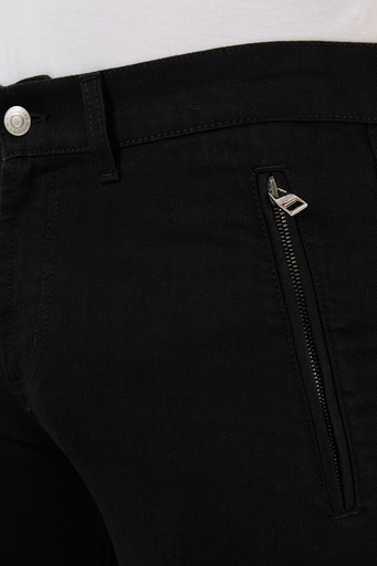 Alexander Mcqueen Pamuklu Slim Fit Normal Bel Dar Paça Jeans Erkek Kot Pantolon 677774QSY49 1000 SİYAH - 5