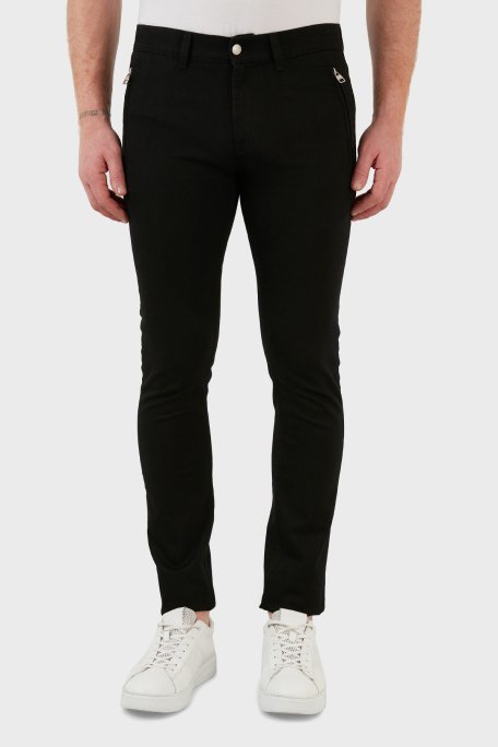 Mcqueen Pamuklu Slim Fit Normal Bel Dar Paça Jeans Erkek Kot Pantolon 677774QSY49 1000 SİYAH - 2