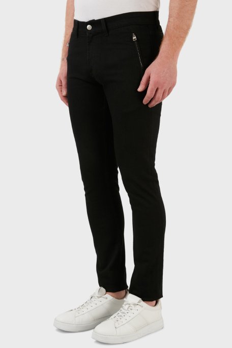 Mcqueen Pamuklu Slim Fit Normal Bel Dar Paça Jeans Erkek Kot Pantolon 677774QSY49 1000 SİYAH - 3