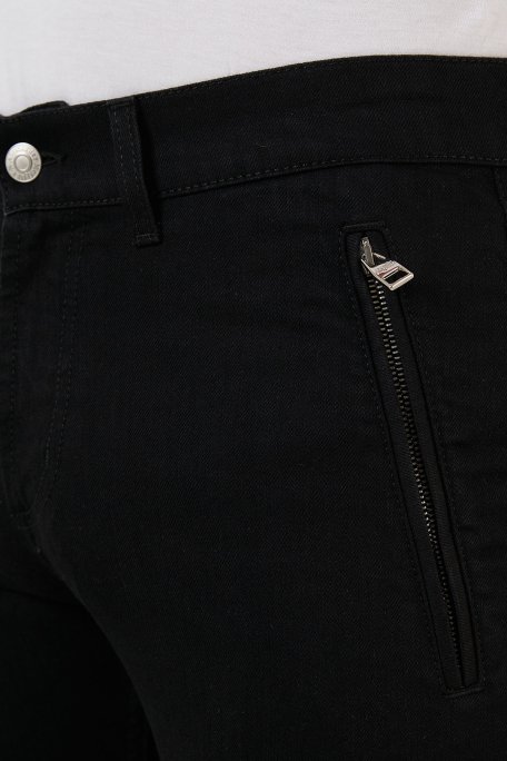 Mcqueen Pamuklu Slim Fit Normal Bel Dar Paça Jeans Erkek Kot Pantolon 677774QSY49 1000 SİYAH - 5