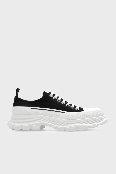 Alexander Mcqueen Sneaker Bayan Ayakkabı 697072 W4MV2 1070 SİYAH-BEYAZ - 1