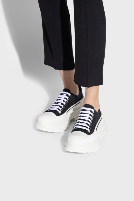 Alexander Mcqueen Sneaker Bayan Ayakkabı 697072 W4MV2 1070 SİYAH-BEYAZ - 2