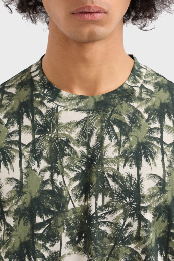 Armani Exchage % 100 Pamuk Regular Fit Bisiklet Yaka Desenli Erkek T Shirt XM001245 AF10356 F0039 BEYAZ - 4