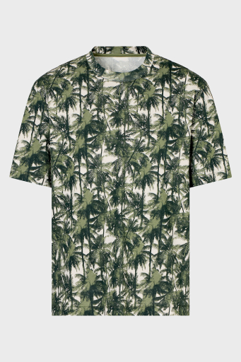 Armani Exchage % 100 Pamuk Regular Fit Bisiklet Yaka Desenli Erkek T Shirt XM001245 AF10356 F0039 BEYAZ - 5