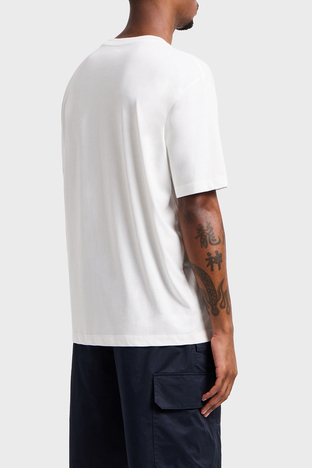 Armani Exchange - Armani Exchage % 100 Pamuk Regular Fit Bisiklet Yaka Erkek T Shirt XM000276 AF12308 U0009 BEYAZ (1)