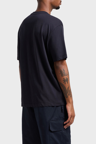 Armani Exchange - Armani Exchage % 100 Pamuk Regular Fit Bisiklet Yaka Erkek T Shirt XM000276 AF12308 UB101 LACİVERT (1)