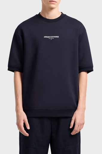 Armani Exchage % 100 Pamuk Regular Fit Bisiklet Yaka Erkek T Shirt XM000290 AF10818 UB101 LACİVERT - 1