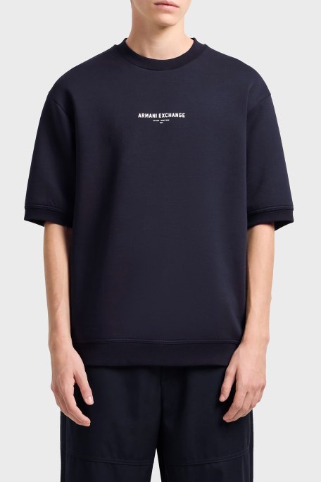 Armani Exchage % 100 Pamuk Regular Fit Bisiklet Yaka Erkek T Shirt XM000290 AF10818 UB101 LACİVERT - 1