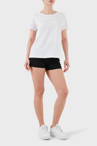Armani Exchage % 100 Pamuk Regular Fit Bisiklet Yaka Logolu Bayan T Shirt XW000534 AF10359 U0002 BEYAZ - 2
