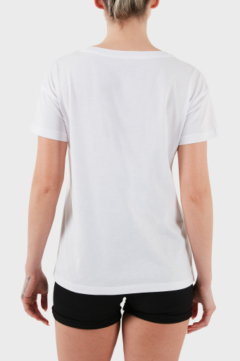 Armani Exchage % 100 Pamuk Regular Fit Bisiklet Yaka Logolu Bayan T Shirt XW000534 AF10359 U0002 BEYAZ - 3