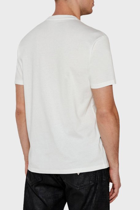 Armani Exchage % 100 Pamuk Regular Fit Logo Baskılı Erkek T Shirt XM000786 AF10364 U0009 BEYAZ - 3
