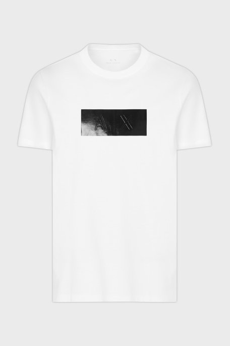 Armani Exchage % 100 Pamuk Regular Fit Logo Baskılı Erkek T Shirt XM000786 AF10364 U0009 BEYAZ - 5