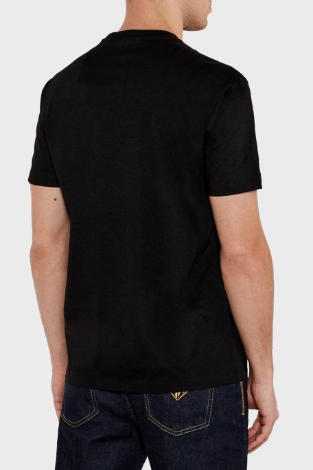 Armani Exchage % 100 Pamuk Regular Fit Logo Baskılı Erkek T Shirt XM000786 AF10364 UC001 SİYAH - 3