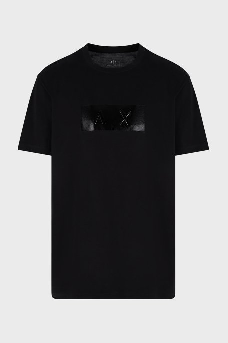 Armani Exchage % 100 Pamuk Regular Fit Logo Baskılı Erkek T Shirt XM000786 AF10364 UC001 SİYAH - 5