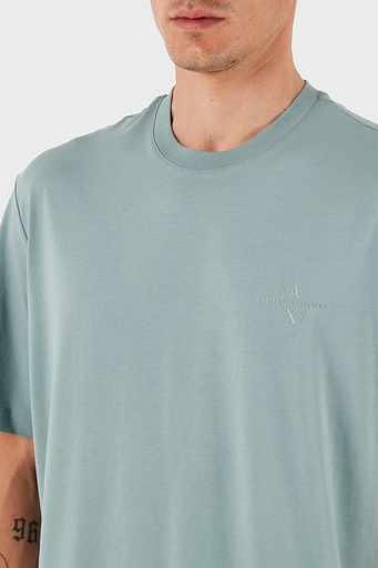 Armani Exchage % 100 Pamuk Regular Fit Logolu Erkek T Shirt XM000763 AF12308 U9212 AÇIK MAVİ - 6