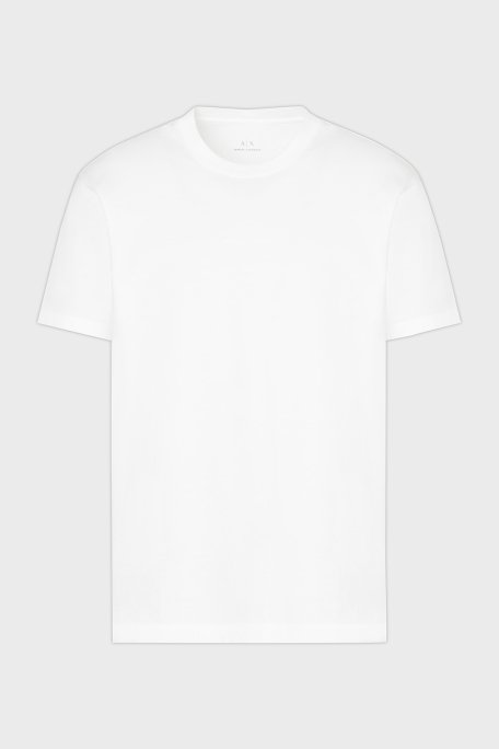 Armani Exchage % 100 Pamuk Regular Fit Sıfır Yaka Erkek T Shirt XM000533 AF10364 U0009 BEYAZ - 5