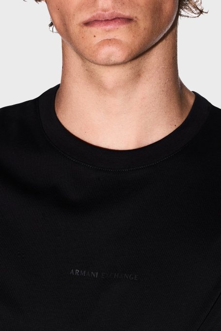 Armani Exchage % 100 Pamuk Regular Fit Sıfır Yaka Erkek T Shirt XM000533 AF10364 UC001 SİYAH - 4