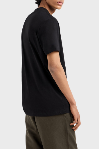 Armani Exchage Baskılı % 100 Pamuk Regular Fit Bisiklet Yaka Erkek T Shirt XM000555 AF10358 UC001 SİYAH - 2