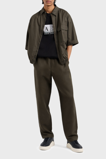 Armani Exchage Baskılı % 100 Pamuk Regular Fit Bisiklet Yaka Erkek T Shirt XM000555 AF10358 UC001 SİYAH - 3