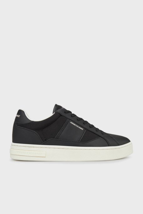 Armani Exchage Logo Baskılı Kalın Taban Sneaker Erkek Ayakkabı XUX241 XV911 K001 SİYAH - 7