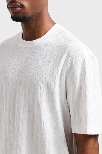 Armani Exchage Logo Baskılı Regular Fit Pamuklu Bisiklet Yaka Erkek T Shirt XM000268 AF10337 U0009 BEYAZ - 4