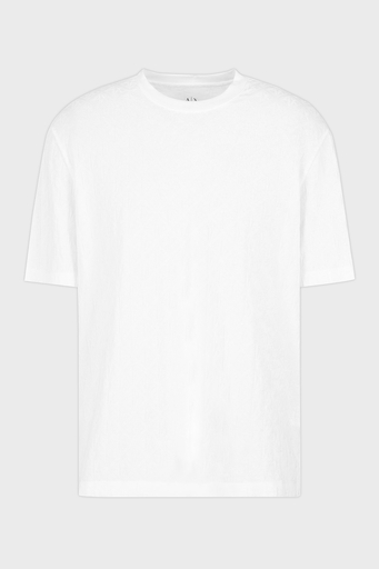 Armani Exchage Logo Baskılı Regular Fit Pamuklu Bisiklet Yaka Erkek T Shirt XM000268 AF10337 U0009 BEYAZ - 6