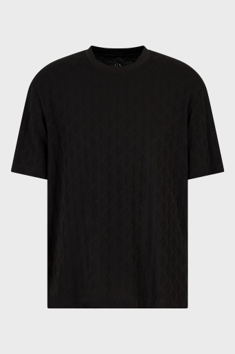 Armani Exchage Logo Baskılı Regular Fit Pamuklu Bisiklet Yaka Erkek T Shirt XM000268 AF10337 UB001 SİYAH - 5