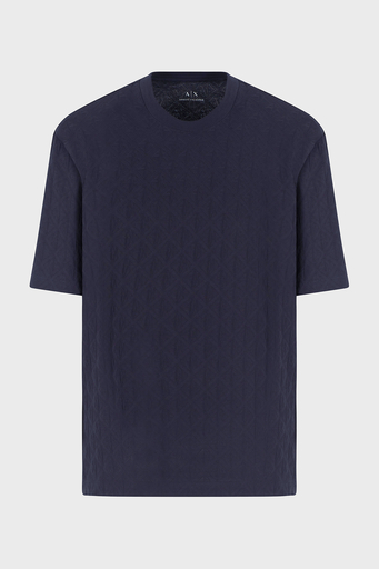 Armani Exchage Logo Baskılı Regular Fit Pamuklu Bisiklet Yaka Erkek T Shirt XM000268 AF10337 UB101 LACİVERT - 5