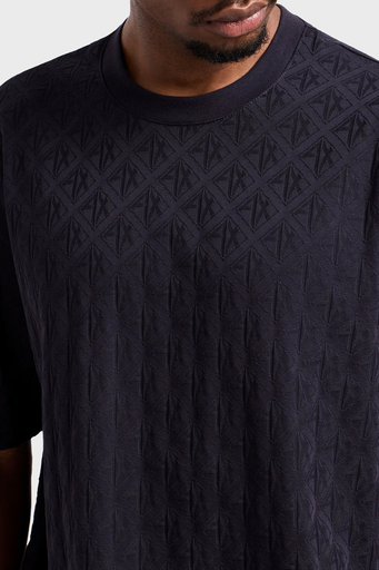 Armani Exchage Logo Baskılı Regular Fit Pamuklu Bisiklet Yaka Erkek T Shirt XM000268 AF10337 UB101 LACİVERT - 9