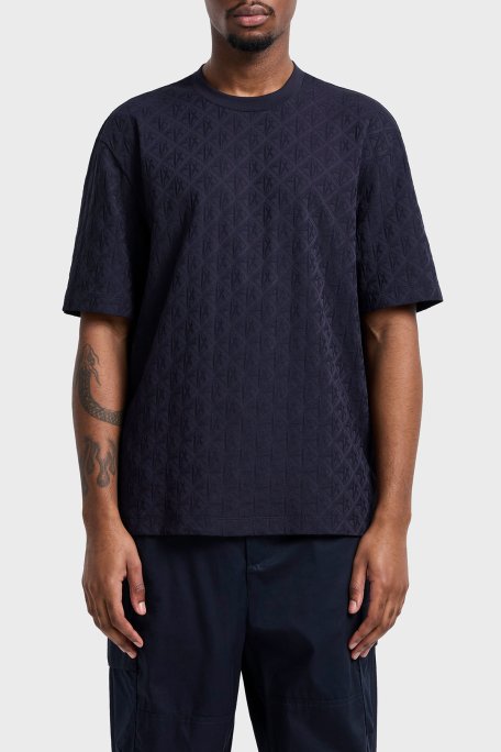 Armani Exchage Logo Baskılı Regular Fit Pamuklu Bisiklet Yaka Erkek T Shirt XM000268 AF10337 UB101 LACİVERT - 1