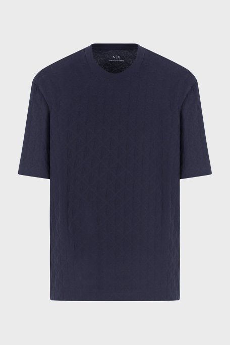 Armani Exchage Logo Baskılı Regular Fit Pamuklu Bisiklet Yaka Erkek T Shirt XM000268 AF10337 UB101 LACİVERT - 5
