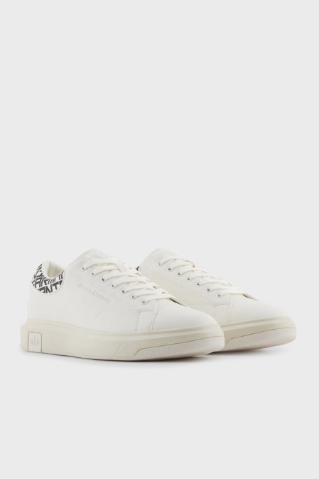 Armani Exchage Logo Detaylı Sneaker Erkek Ayakkabı XUX123 XV761 N480 BEYAZ-SİYAH - 7